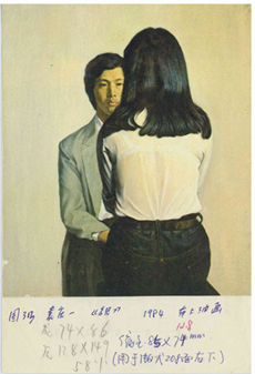 《现代中国艺术史》原始资料：袁庆一,〈视〉, 布面油画,尺寸不明, 1984
