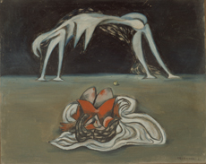 〈寂静的世界〉，张晓刚，纸上油画，1985，109 x 88.5厘米