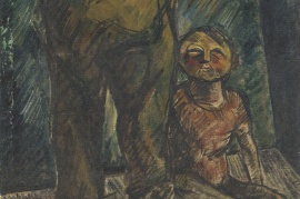 <i>Father and Son</i>, Guan Wei, 1981, oil on canvas.