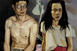 <仲夏>，劉小東，1989，布面油畫，130 x 97厘米