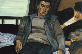 <闲逸>，刘小东，1988, 布面油画，140 x 120厘米