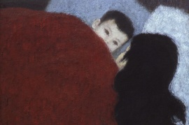 〈母与子〉，张宏图，1980，布面油画，展览于《同代人油画展》