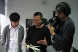Interviewing Zhang Jianjun at Shanghai Normal University, 3 March 2009.