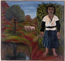 〈 红土的恩赐‧夏日〉，毛旭辉，1986，布面油画， 70x75厘米