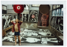 Photograph of Wu Shanzhuan in a studio: captioned ‘As a student at Zhejiang Academy of Fine Arts, China, 1985’, 1985.