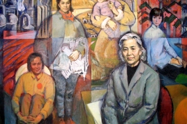 〈母亲〉，陈爱康，1984，布面油画
