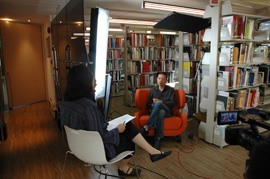 Interviewing Chen Shaoxiong at Asia Art Archive (Hong Kong), 28 May 2007.