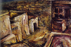 〈艰难的风景〉，丁方，1984，布面油画