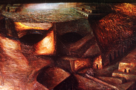 〈不死者之城〉，丁方，1985，布面油画