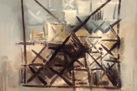 <i>Taboo</i>, Ding Yi, 1986, oil on canvas.