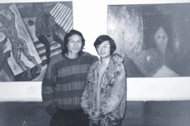 毛旭辉与吕澎，《西南艺术展》， 1988 ﹝照片提供︰毛旭辉﹞