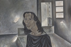 <i>Private Space—Self Portrait</i>, Mao Xuhui, 1989, oil on gauze and cardboard, 105 x 78 cm