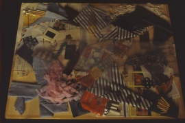 <i>Footnote to a Postcard</i>, Song Haidong, 1988, mixed media.