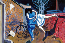〈情人〉，宋永红，1989，布上油画，50 x 60厘米