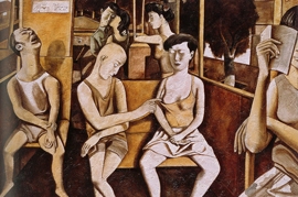〈真实的幻觉〉，宋永红，1992，布上油画，80 x 100厘米