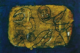 〈追逐〉，宋永平，1989，布面油画，21  x 29厘米
