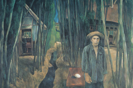 <林> ，汪建伟，1987，布面油画，180 x 160厘米