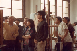 In Zhao Wuji’s master class, 1985.